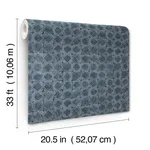 Chesapeake Button Block wallpaper, color Navy, SKU 3125-72306
