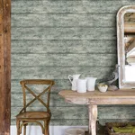 Chesapeake Cabin wallpaper, color Teal, SKU 3124-13973