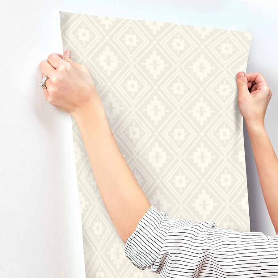 Chesapeake Camp Blanket wallpaper, color Cream, SKU 4142-72661