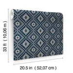 Chesapeake Camp Blanket - Dark Blue Wallpaper | Buy Online Chesapeake Camp Blanket wallpaper, color Dark Blue, SKU 4142-72657
