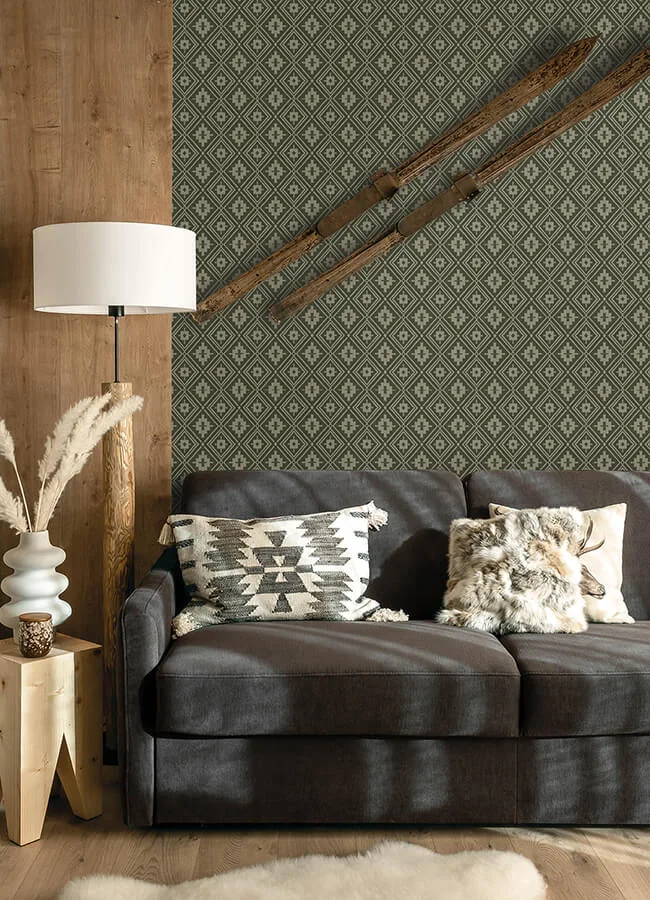 Chesapeake Camp Blanket - Green Wallpaper | Buy Online Chesapeake Camp Blanket wallpaper, color Green, SKU 4142-72658