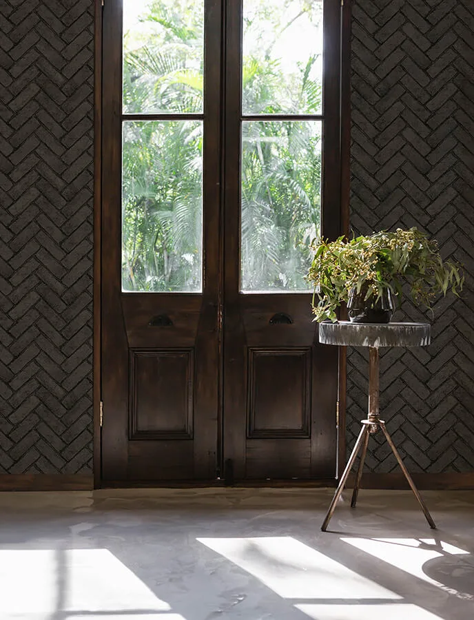 Chesapeake Canelle wallpaper, color Black, SKU 4134-72533
