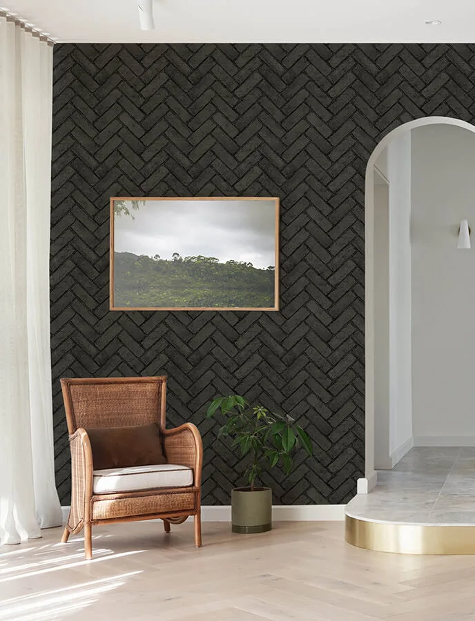 Chesapeake Canelle wallpaper, color Black, SKU 4134-72533
