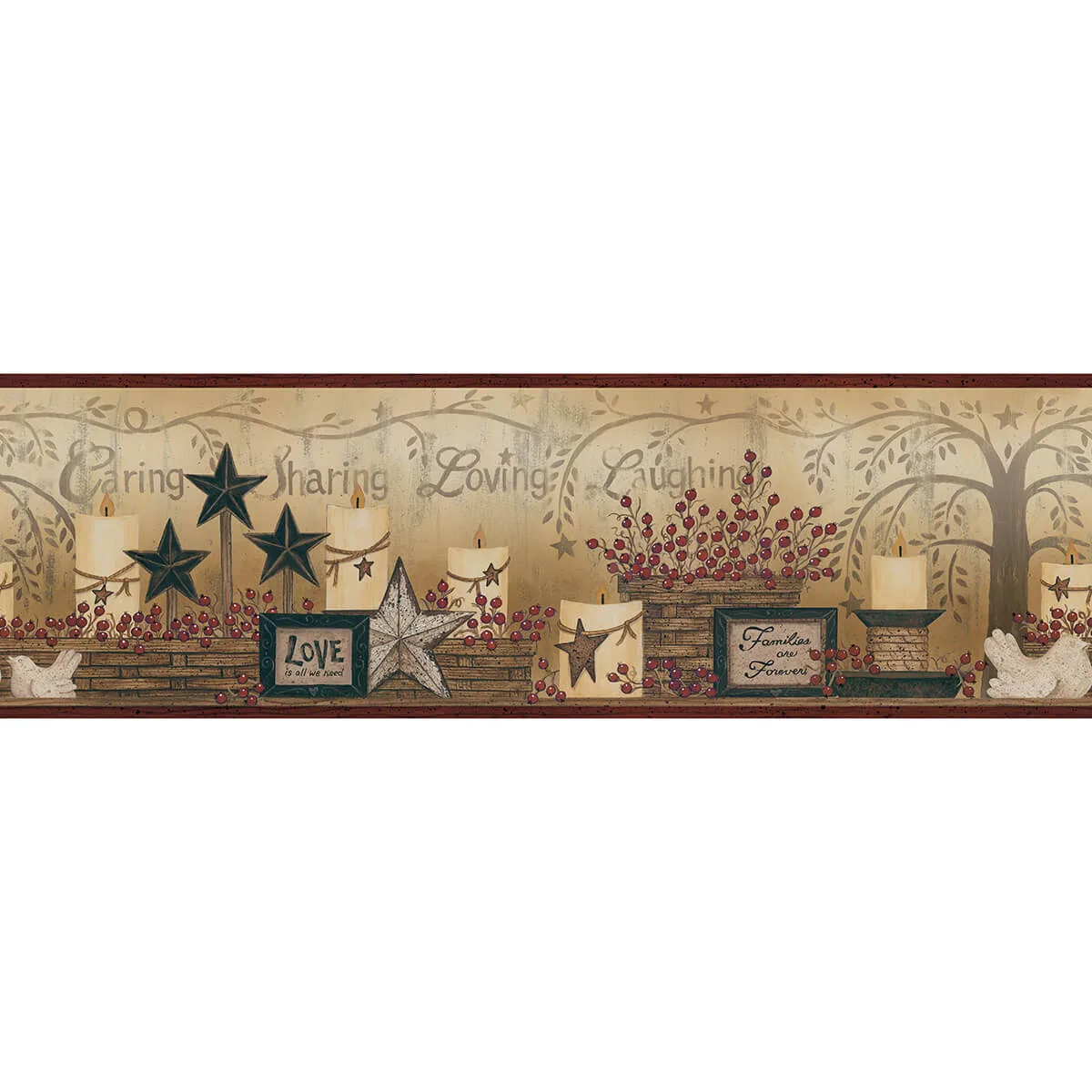 Chesapeake Caring Candles wallpaper, color Red, SKU 3123-2281