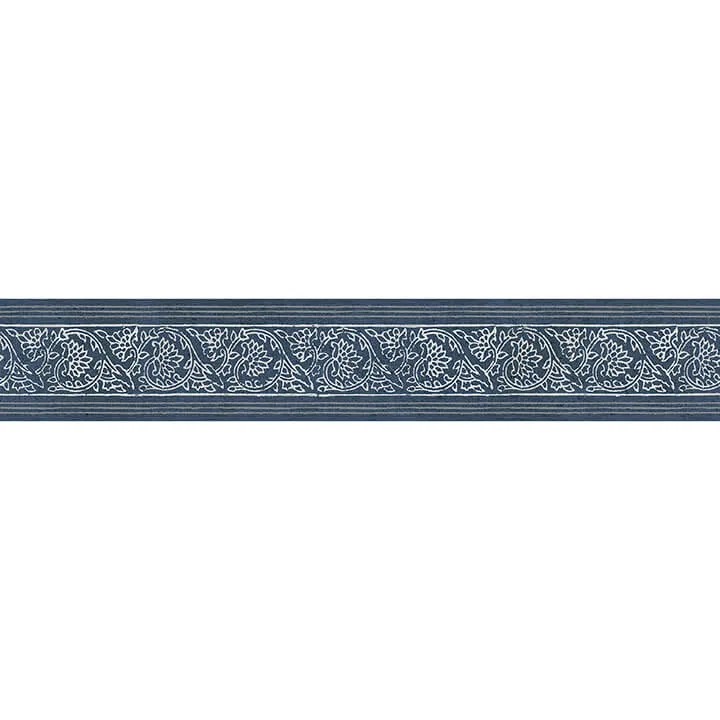 Chesapeake Carved Floral Border wallpaper, color Blue, SKU 4148-14502