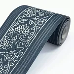 Chesapeake Carved Floral Border wallpaper, color Blue, SKU 4148-14502