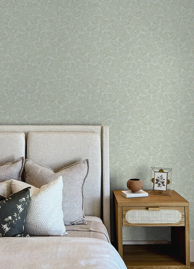 Chesapeake Chrysantha wallpaper, color Aqua, SKU 4148-27446