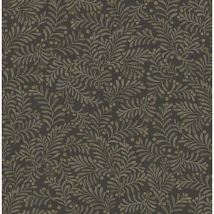 Chesapeake Chrysantha wallpaper, color Black, SKU 4148-27442