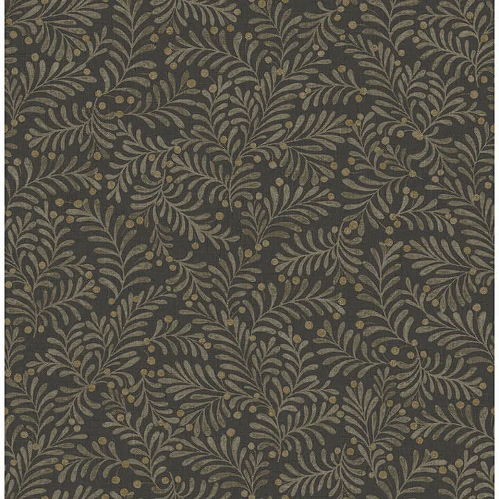 Chesapeake Chrysantha wallpaper, color Black, SKU 4148-27442