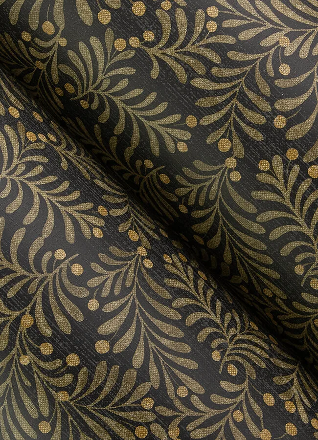 Chesapeake Chrysantha wallpaper, color Black, SKU 4148-27442