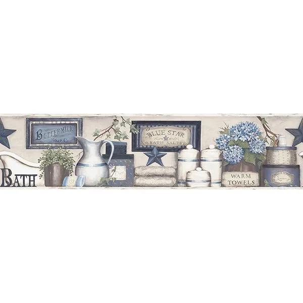Chesapeake Country Bath wallpaper, color Blue, SKU 3119-63104B