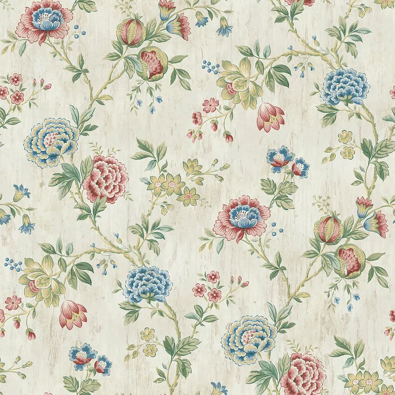 Chesapeake Chrysanthemum wallpaper, color Multicolor, SKU 3123-02211