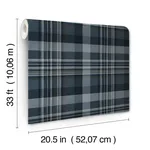 Chesapeake Dutton Plaid - Indigo Wallpaper | Buy Online Chesapeake Dutton Plaid wallpaper, color Indigo, SKU 4142-72635