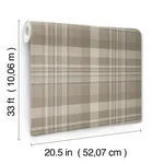 Chesapeake Dutton Plaid - Light Brown Wallpaper | Buy Online Chesapeake Dutton Plaid wallpaper, color Light Brown, SKU 4142-72633