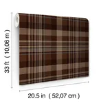 Chesapeake Dutton Plaid - Rust Wallpaper | Buy Online Chesapeake Dutton Plaid wallpaper, color Rust, SKU 4142-72636