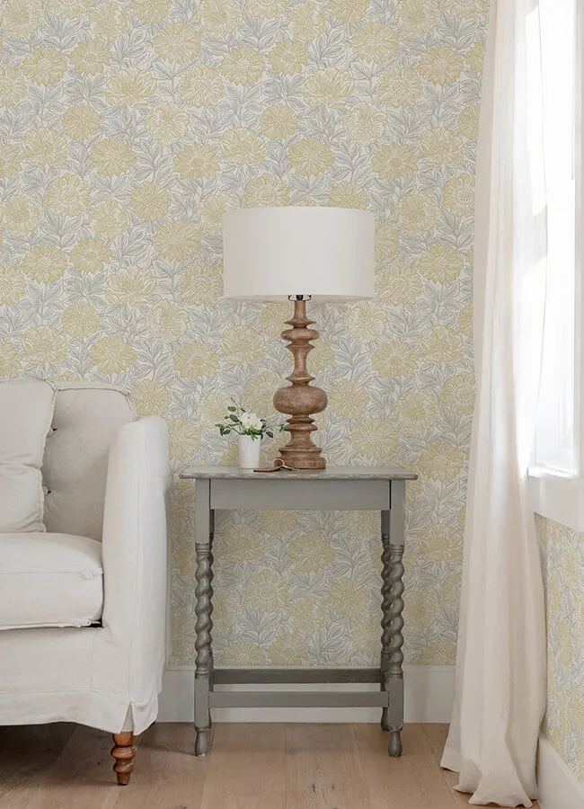 Chesapeake Faustin - Yellow Wallpaper | Buy Online Chesapeake Faustin wallpaper, color Yellow, SKU 4072-70048