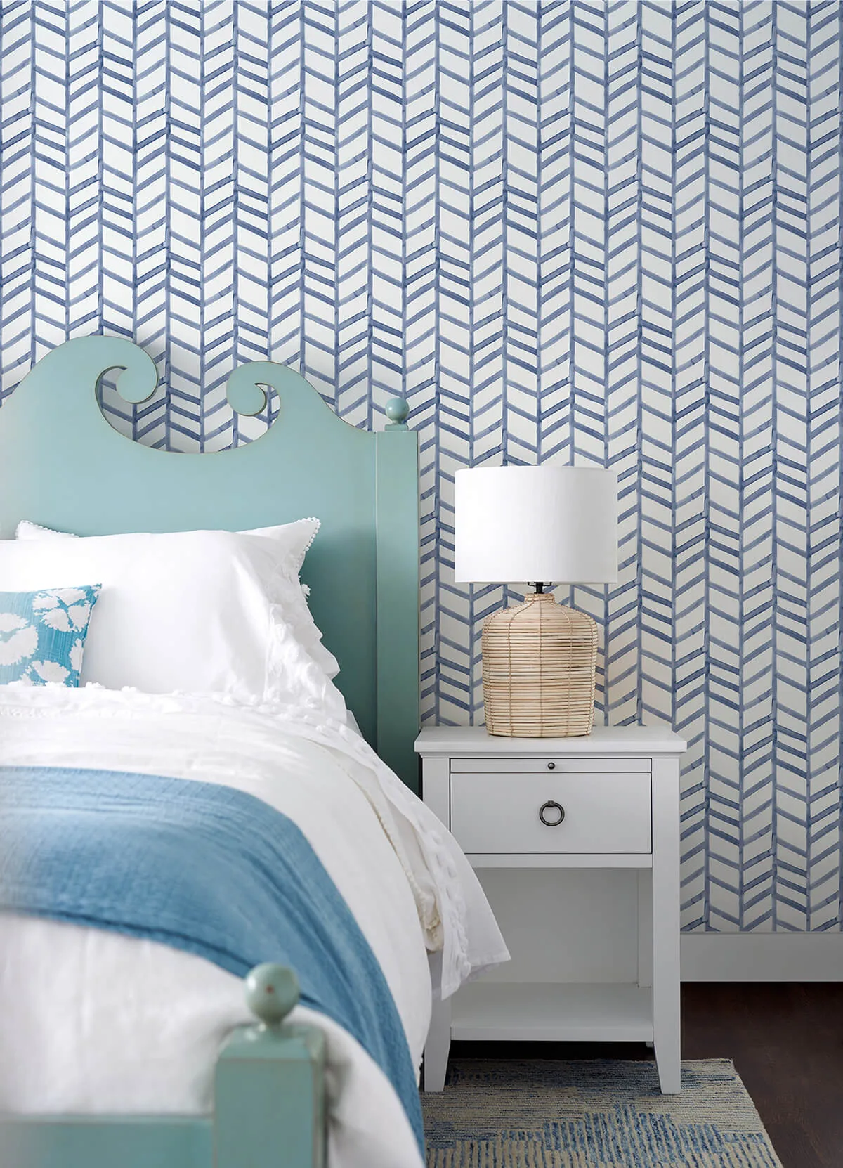 Chesapeake Fletching wallpaper, color Navy, SKU 3124-13923