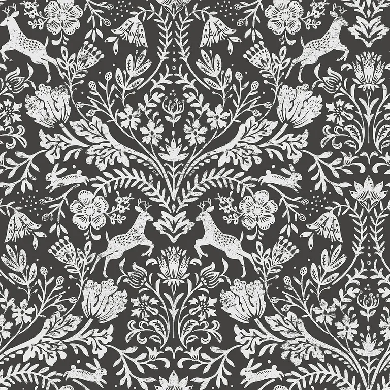 Chesapeake Forest Dance wallpaper, color Charcoal, SKU 3124-13885