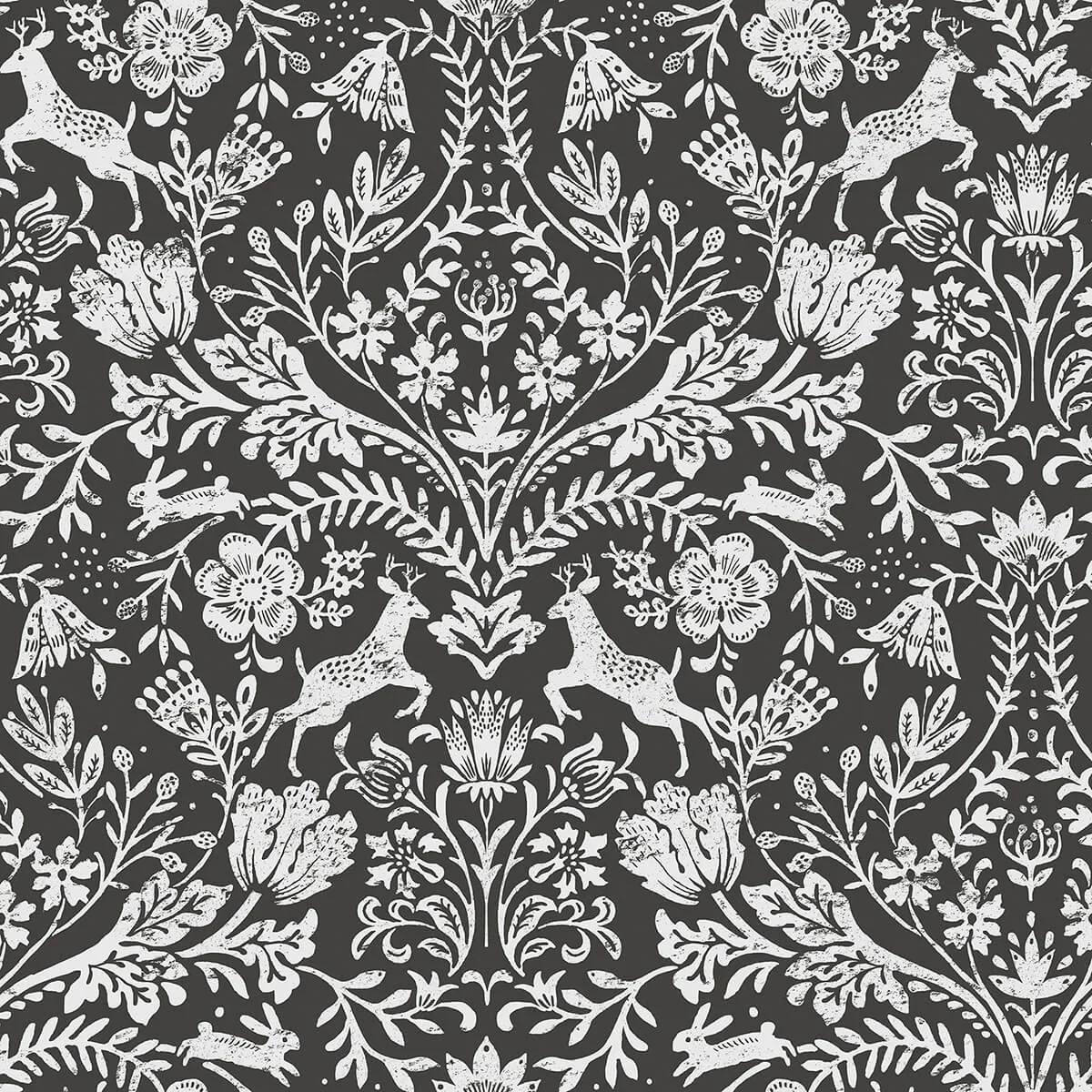 Chesapeake Forest Dance wallpaper, color Charcoal, SKU 3124-13885