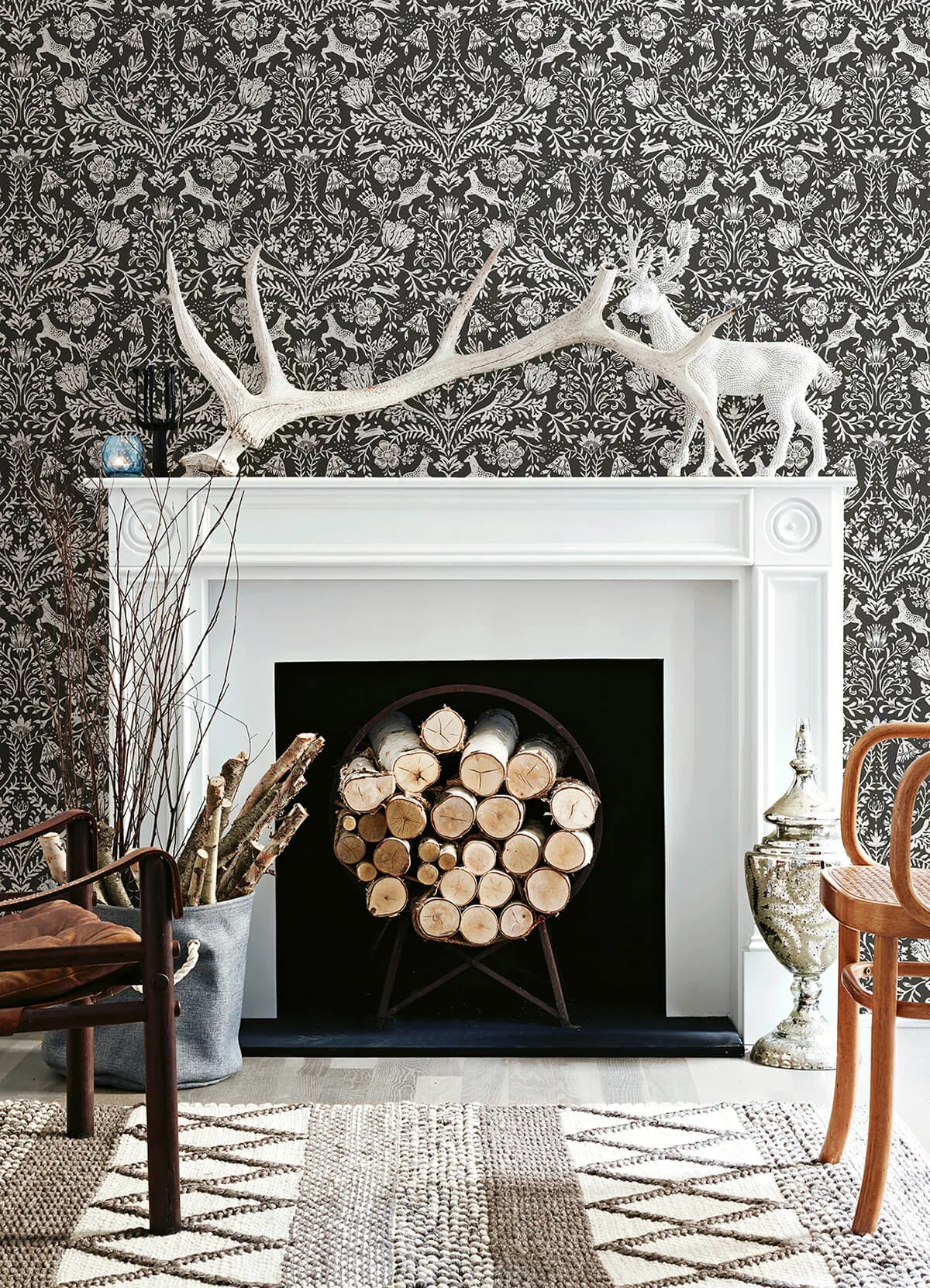 Chesapeake Forest Dance - Charcoal Wallpaper | Buy Online Chesapeake Forest Dance wallpaper, color Charcoal, SKU 3124-13885
