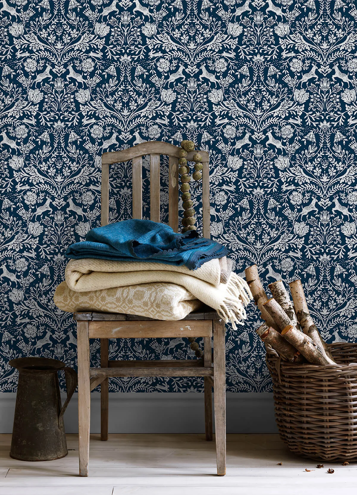 Chesapeake Forest Dance - Navy Wallpaper | Buy Online Chesapeake Forest Dance wallpaper, color Navy, SKU 3124-13883