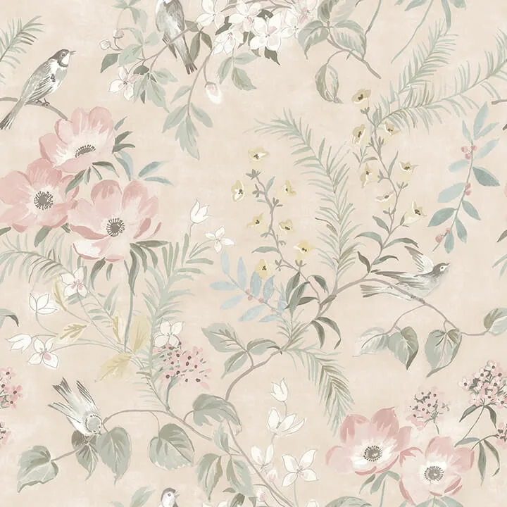 Chesapeake Frederique wallpaper, color Blush, SKU 4072-70003