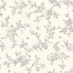 Chesapeake French Nightingale wallpaper, color Taupe, SKU 3119-02193