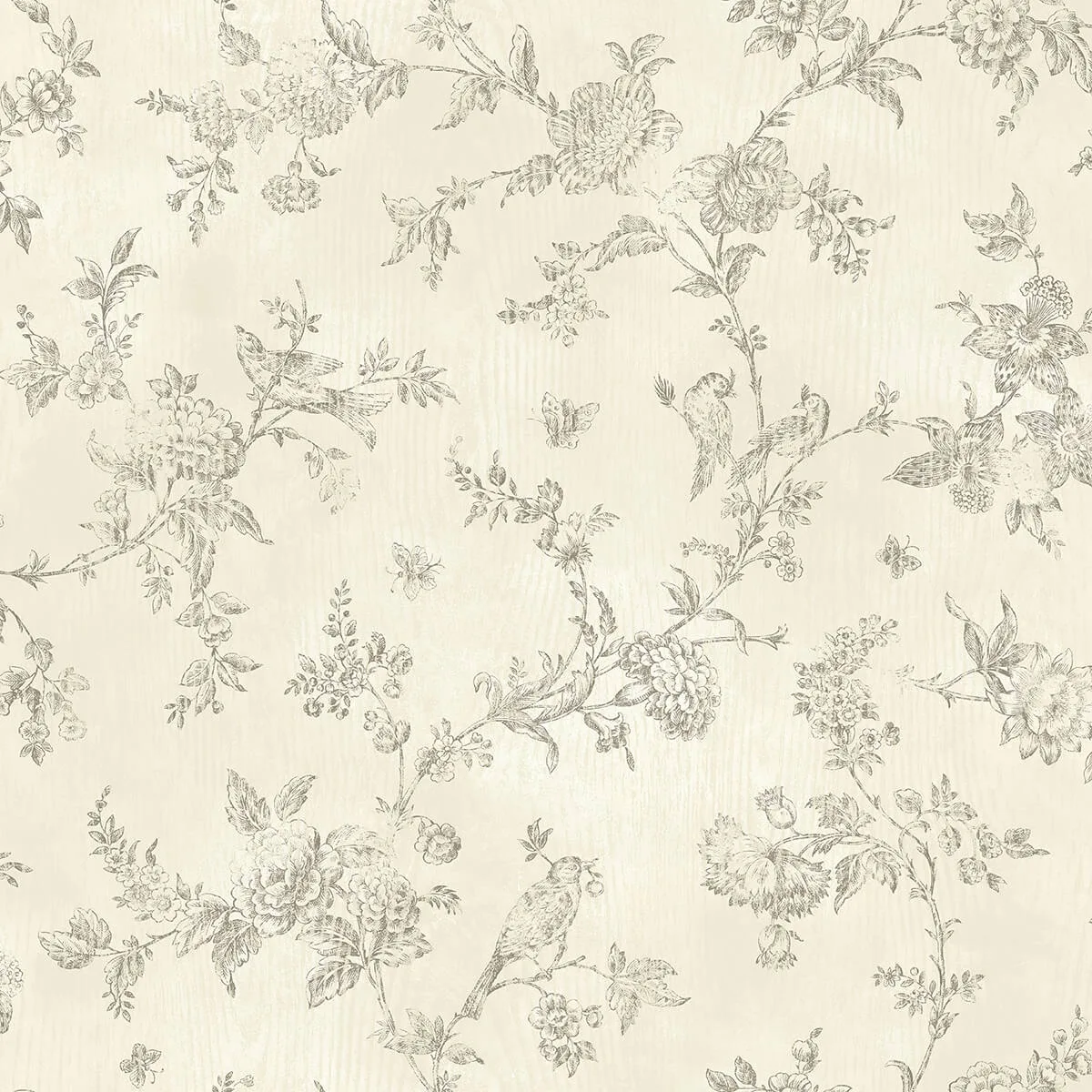 Chesapeake French Nightingale wallpaper, color Brown, SKU 3123-02193