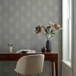 Chesapeake Frond wallpaper, color Charcoal, SKU 4169-83128
