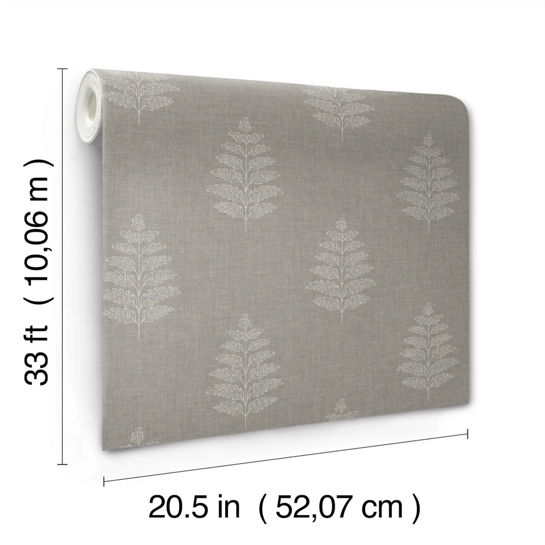 Chesapeake Frond wallpaper, color Charcoal, SKU 4169-83128