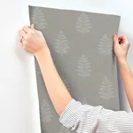 Chesapeake Frond wallpaper, color Charcoal, SKU 4169-83128
