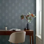 Chesapeake Frond - Denim Wallpaper | Buy Online Chesapeake Frond wallpaper, color Denim, SKU 4169-83127