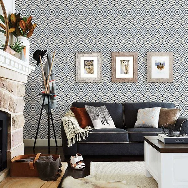 Chesapeake Ganado wallpaper, color Navy, SKU 3118-12713
