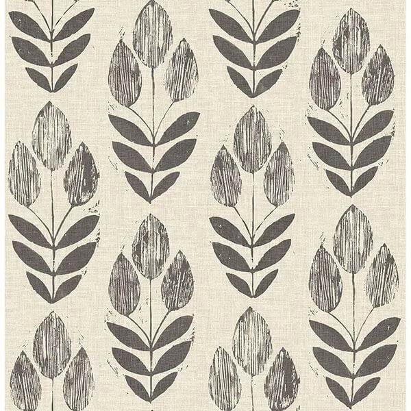 Chesapeake Garland wallpaper, color Black, SKU 3115-24474