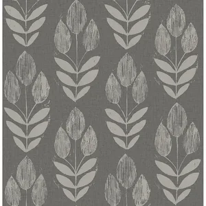 Chesapeake Garland wallpaper, color Charcoal, SKU 4148-27477