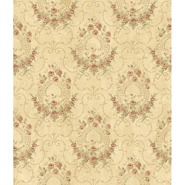 Chesapeake Georgiana Tearose wallpaper, color Gold, SKU CCB02124