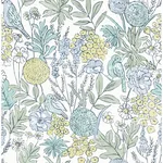 Chesapeake Goldfinch wallpaper, color Aqua, SKU 4148-27413