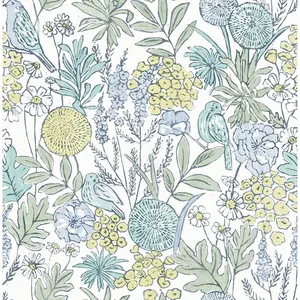 Chesapeake Goldfinch wallpaper, color Aqua, SKU 4148-27413
