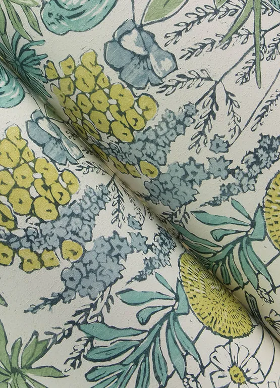 Chesapeake Goldfinch wallpaper, color Aqua, SKU 4148-27413