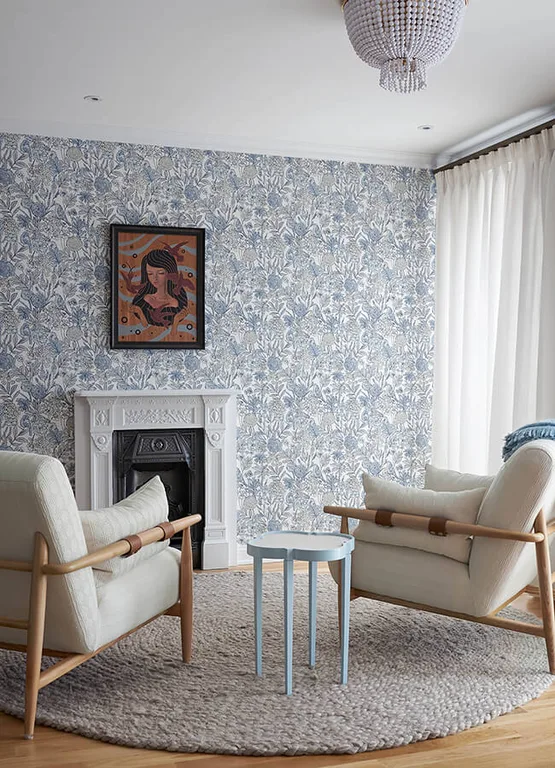 Chesapeake Goldfinch wallpaper, color Blue, SKU 4148-27414