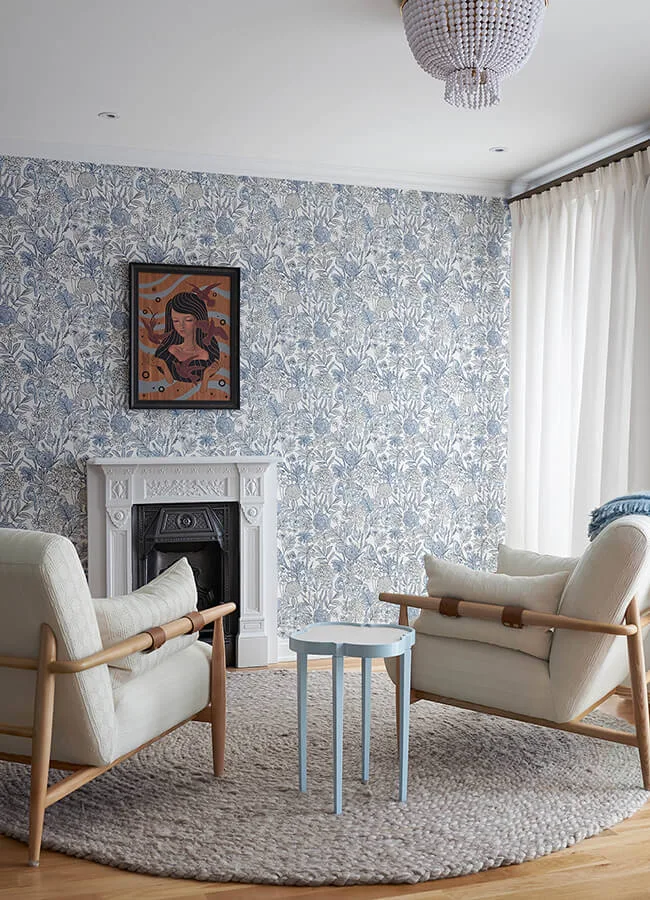 Chesapeake Goldfinch wallpaper, color Blue, SKU 4148-27414
