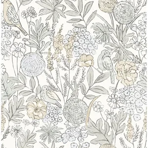 Chesapeake Goldfinch wallpaper, color Neutral, SKU 4148-27411