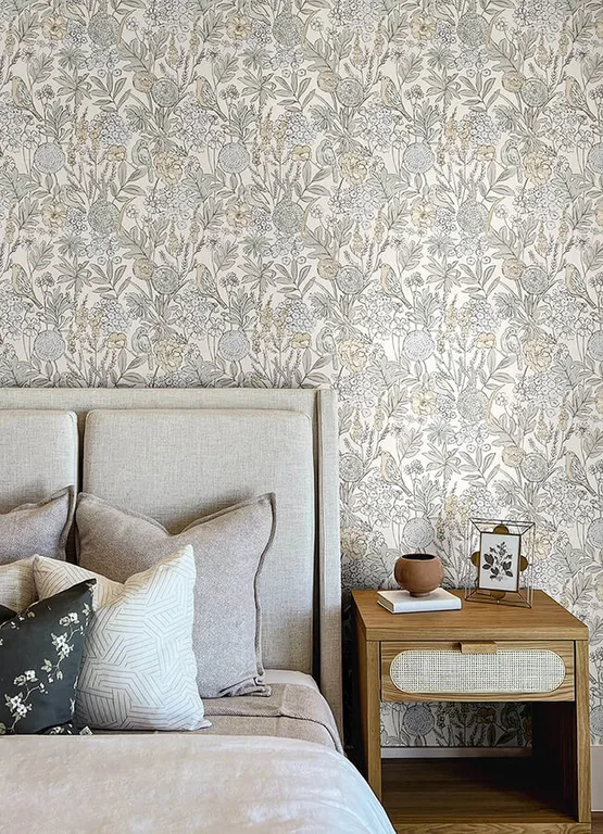 Chesapeake Goldfinch wallpaper, color Neutral, SKU 4148-27411