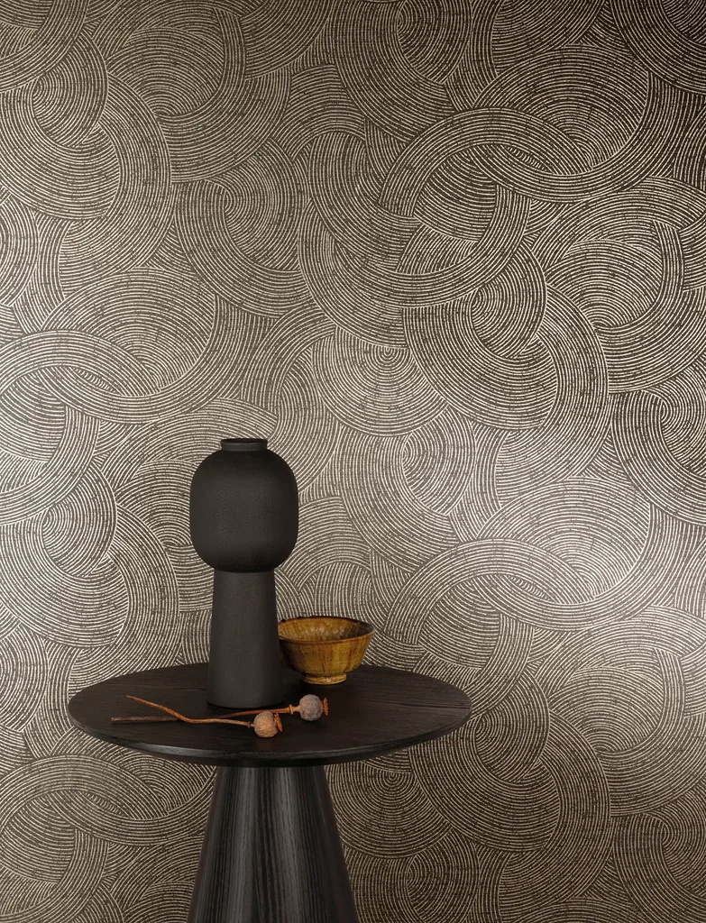 Chesapeake Harrison wallpaper, color Charcoal, SKU 4191-83024
