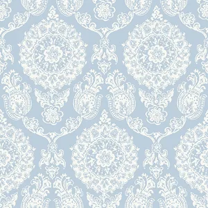 Chesapeake Helm Damask wallpaper, color Light Blue, SKU 4071-71019