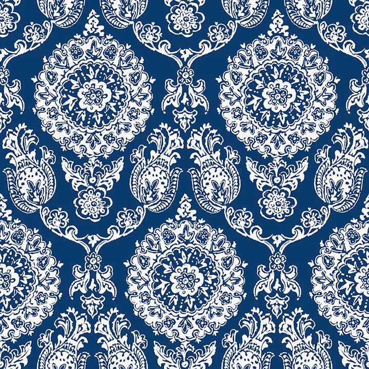 Chesapeake Helm Damask wallpaper, color Navy, SKU 4071-71018