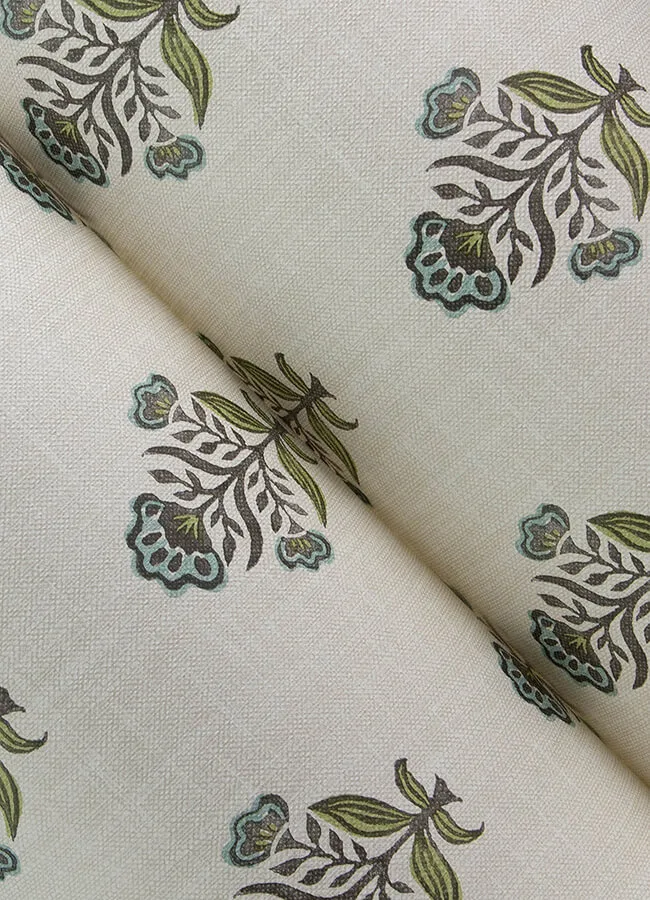 Chesapeake Hollyhock - Aqua Wallpaper | Buy Online Chesapeake Hollyhock wallpaper, color Aqua, SKU 4148-27415