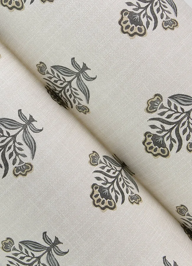 Chesapeake Hollyhock - Black Wallpaper | Buy Online Chesapeake Hollyhock wallpaper, color Black, SKU 4148-27418