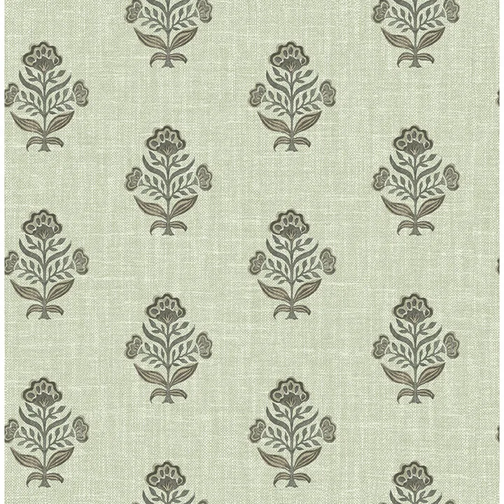 Chesapeake Hollyhock wallpaper, color Green, SKU 4148-27419