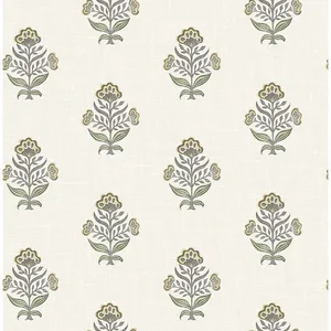 Chesapeake Hollyhock wallpaper, color Honey, SKU 4148-27416